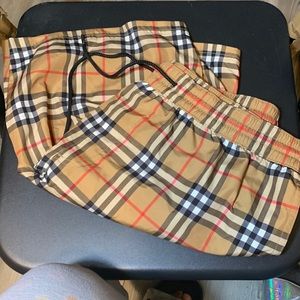 Mens Burberry swim trunks